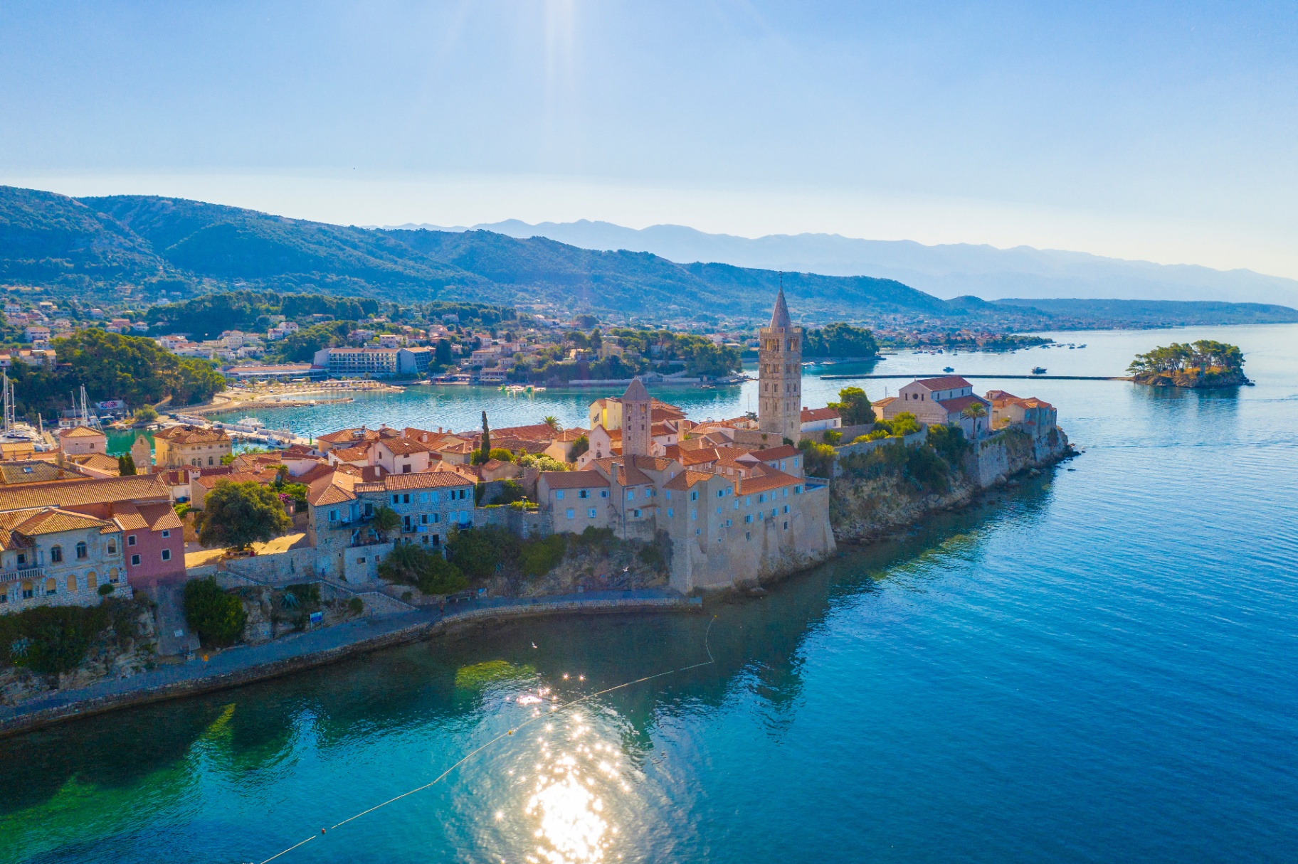 Morning light Rab Old Town crystal waters Croatia fitness retreat small group adventure travel professionals