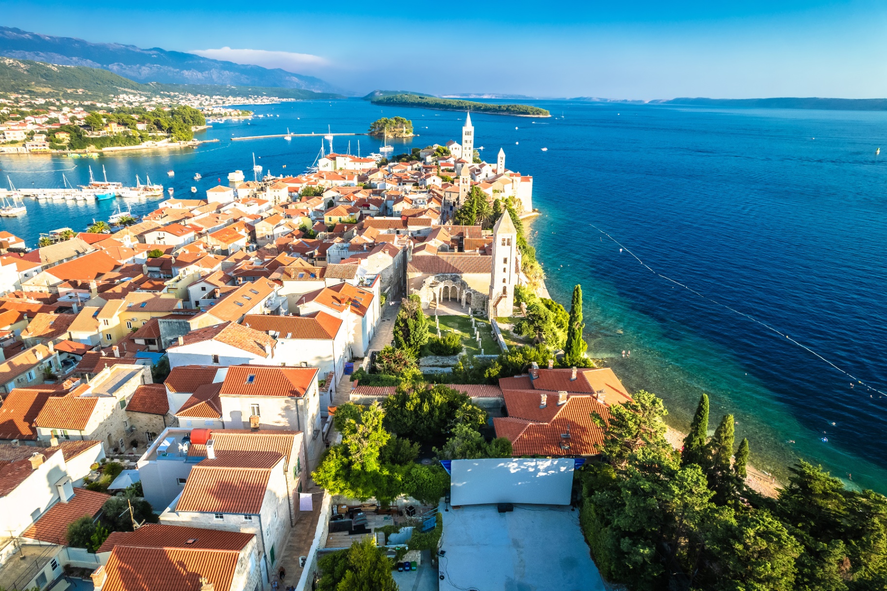Rab Island old town towers gardens Adriatic coastline medieval adventure authentic Adriatic experience
